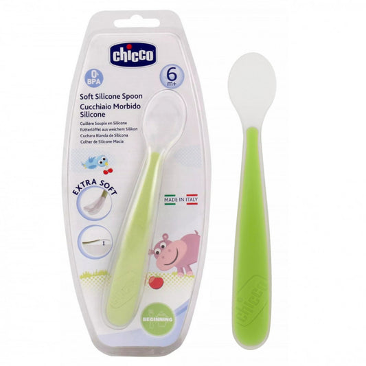 Soft Silicone Spoon 6M+ Green