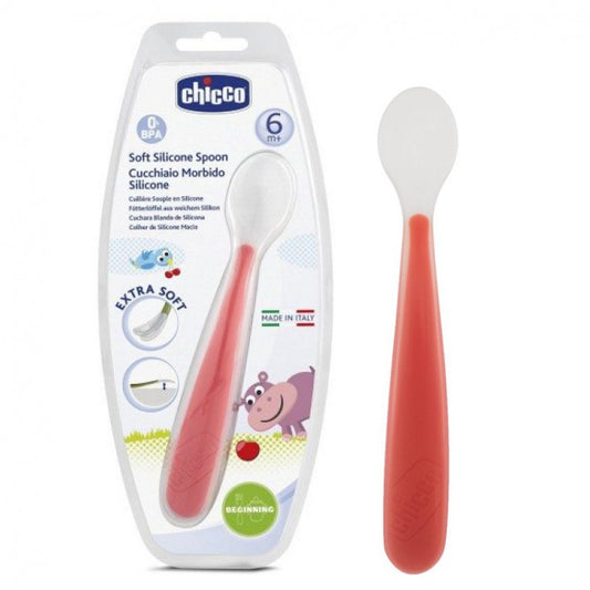 Soft Silicone Spoon 6M+ Red