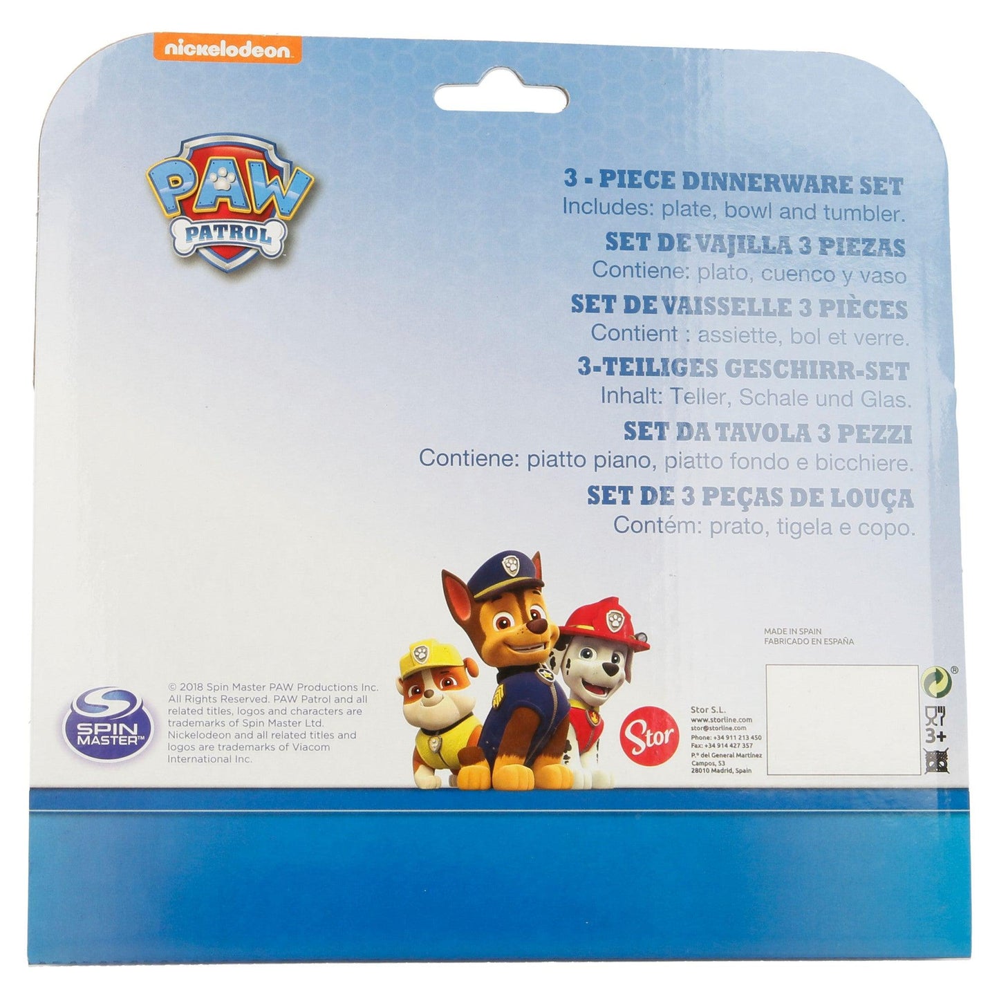STOR 3 PCS KIDS MICRO SET IN STANDARD BOX PAW PATROL COMIC