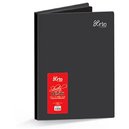 CampAp Arto Black Paper Hard Cover Sketch Book 140g - A5 - Ammancart