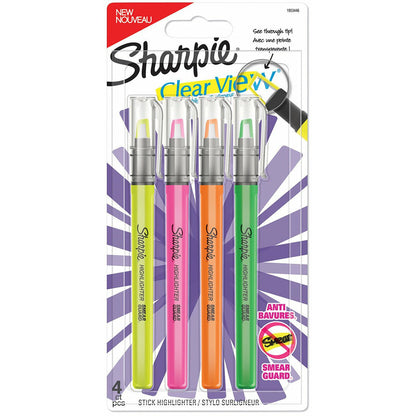 Sharpie Clear View Stick Highlighter Set - Pack of 4
