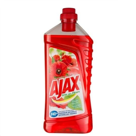 AJAX MULTIPURPOSE FLOOR DETERGENT CLEANER FLEURS RED 1.25L