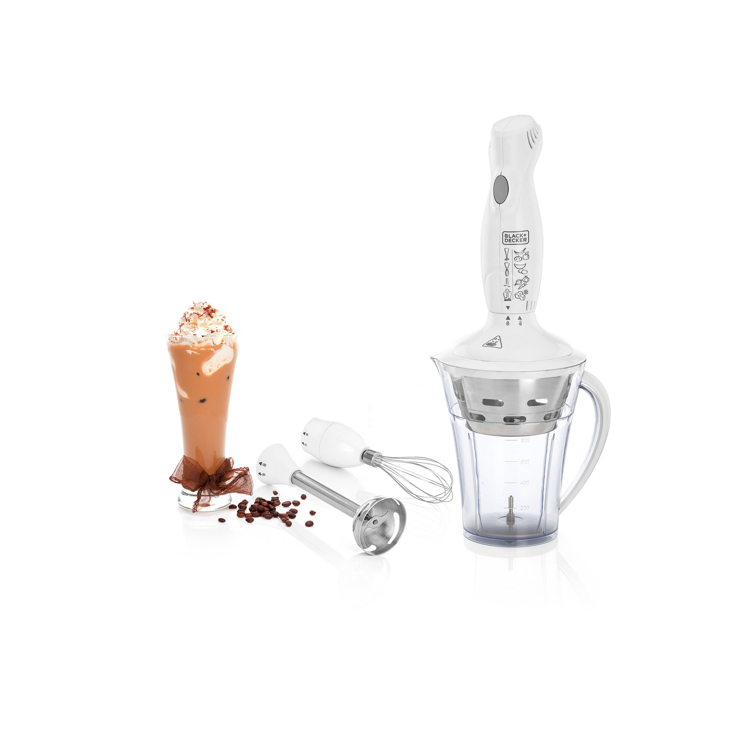 500W STICK HAND BLENDER WITH CHOPPER & WHISKING ICE CRUSHER