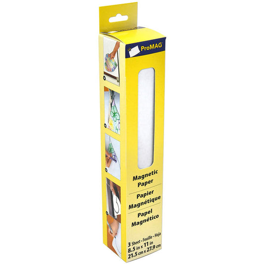 ProMag Magnetic Paper Sheets 21.5 x 27.9 cm - Pack of 3