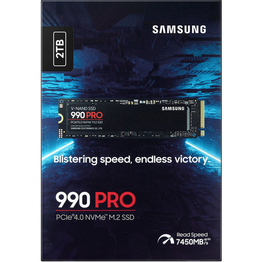 Samsung 990 PRO 2TB PCIe 4.0 NVMe M.2 (2280) Internal Solid State Drive (SSD) up to 7450 MB/s