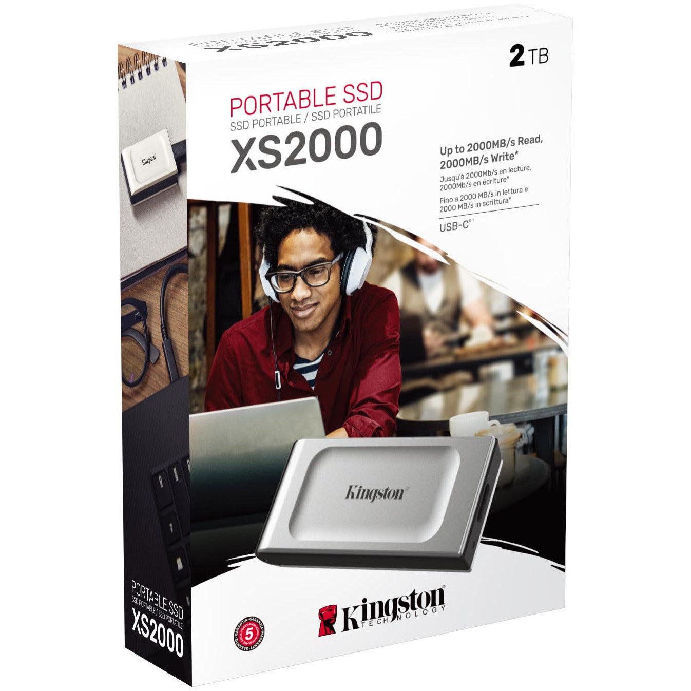 Kingston XS2000 2TB High Performance Pocket-Sized External SSD USB C