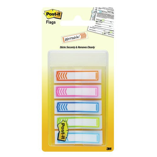 NEW 3M Post-it Arrow Flags Tabs 11,9x43,2 mm Assorted Colours - Pack of 100