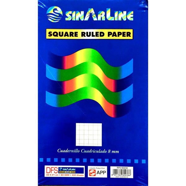 Sinarline Square Grid 8mm Paper 33 x 21 cm - Pack of 400