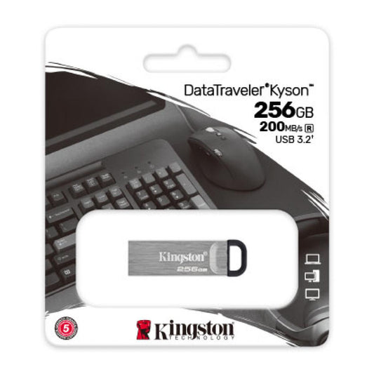 Kingston DataTraveler Kyson 256GB High Performance USB 3.2 Metal Flash Drive