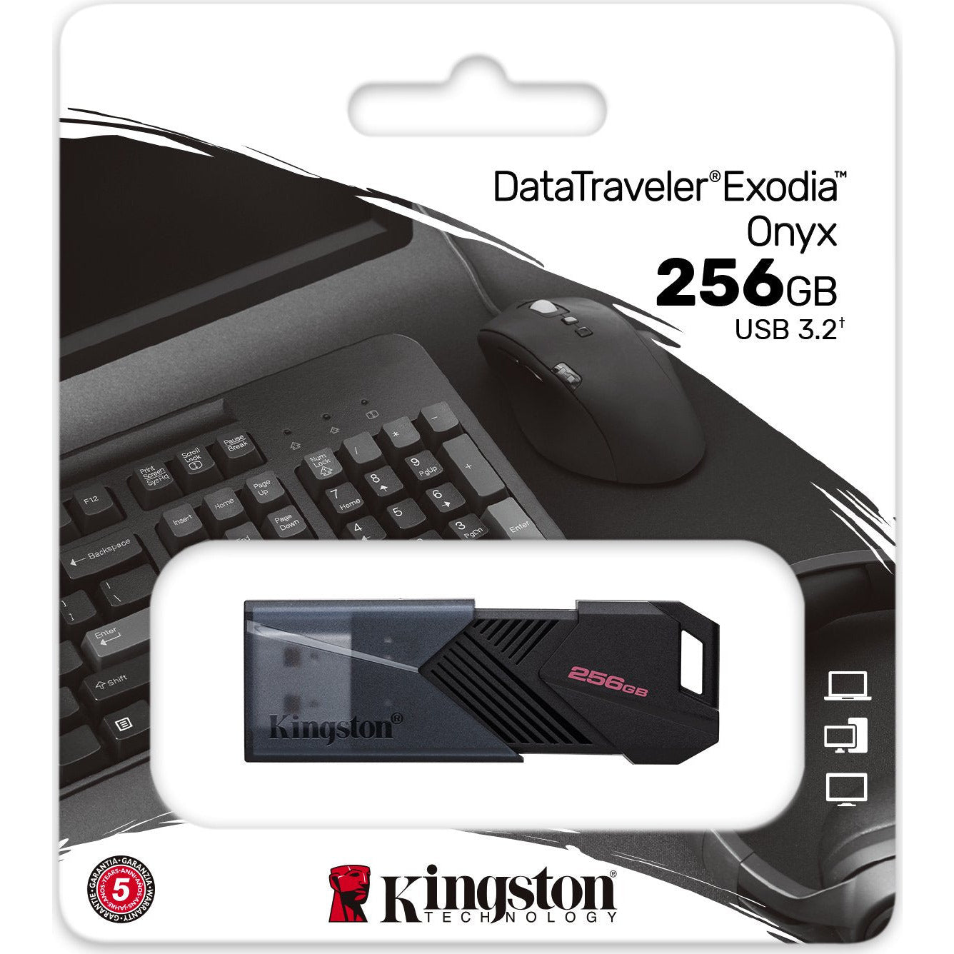 Kingston DataTraveler Exodia Onyx 256GB USB 3.2 Flash Drive