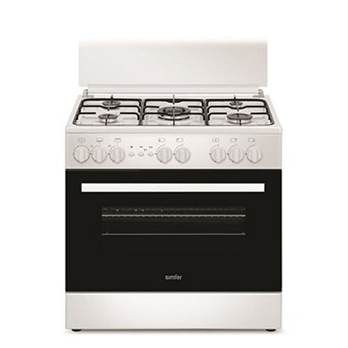 Simfer Cooker 90 * 60 cm/P9502IGWM/Professional Stainless II غاز 5عيون