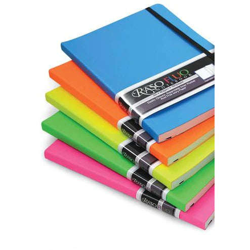 CampAp Raso Fluo Notebook with Elastic Band Lined 80 GSM - B6