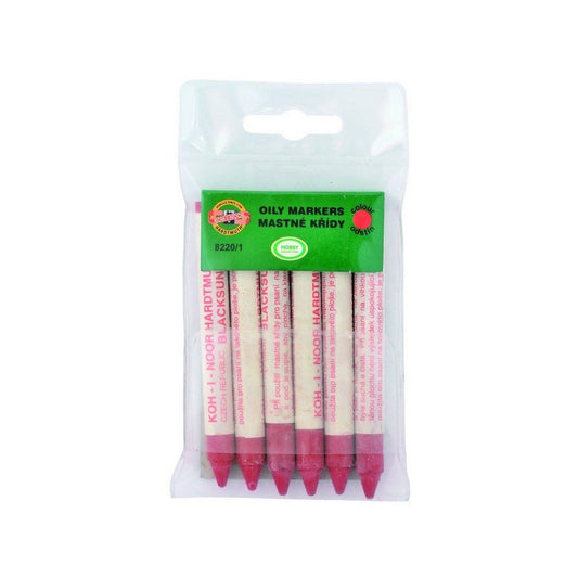 KOH-I-NOOR China Marking Crayons - Red