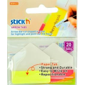 Hopax Stick'n Arrow Tabs Page Markers - Pack of 20