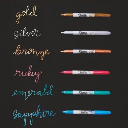 Sharpie Metallic Fine Permanent Marker - Pack of 3