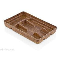 Evelin Hand Made Spice Cutlery Tray 190 X 315 X 42 Mm, Brown - 10104m