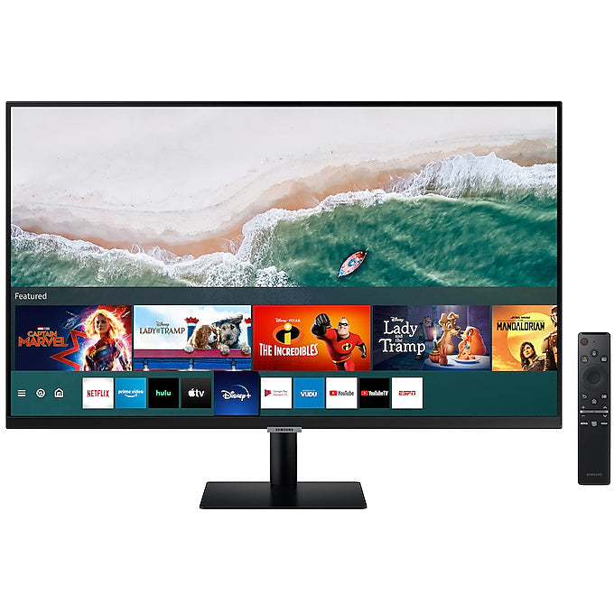 SAMSUNG 32 M5 Full HD Smart Monitor w/ Speakers Remote 1 Billion Color Smart TV apps Samsung TV Plus & Dex