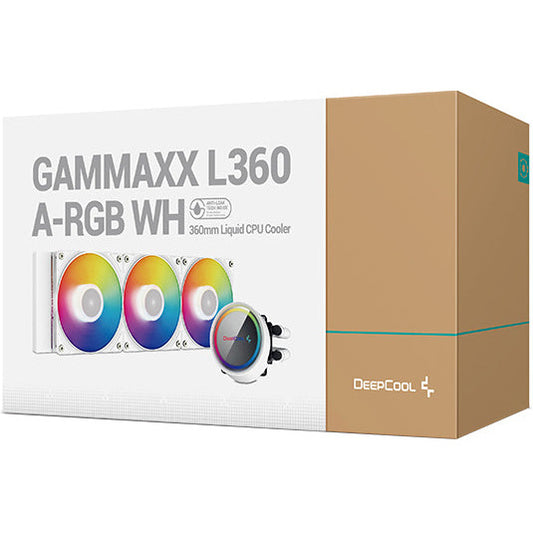 DEEPCOOL GAMMAXX L360 A-RGB AIO Liquid Cooler Anti-Leak Technology - White