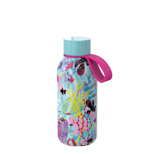 QUOKKA KIDS THERMAL SS BOTTLE SOLID WITH STRAP UNDERWATER 330 ML