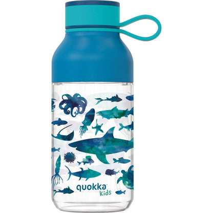 QUOKKA KIDS TRITAN BOTTLE ICE WITH STRAP SEA ANIMALS 430 ML