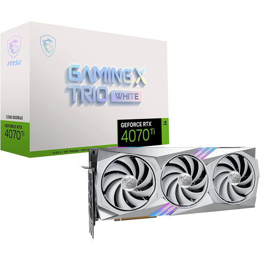 MSI Gaming GeForce RTX 4070 Ti 12GB GDRR6X 192-Bit Tri-Frozr 3 Ada Lovelace Architecture Graphics Card White Edition