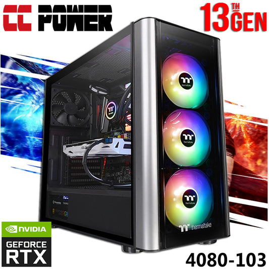 CC Power 4080-103 Gaming PC NEW 13Gen Intel Core i7 K-Series w/ RTX 4080 16GB & Liquid Cooled