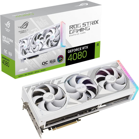 ASUS ROG Strix GeForce RTX 4080 White Edition Gaming Graphics Card 16GB GDDR6X