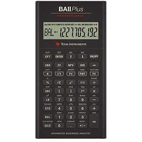 آلة حاسبة مالية احترافية من Texas Instruments BA II Plus