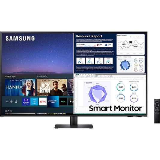 SAMSUNG 43 M70 4K UHD HDR10 Do-It-All Smart Monitor & Streaming TV Built In Speakers & Remote