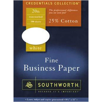 Southworth Fine Business Paper 90g White Watermarked A4 - Pack of 80