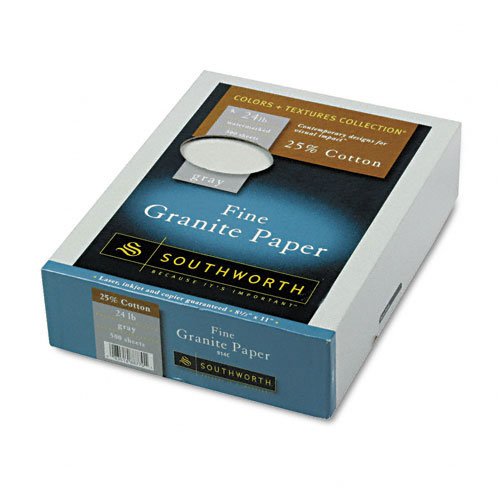 Southworth Fine Granite Paper 90g Grey Watermarked A4 - Pack of 80