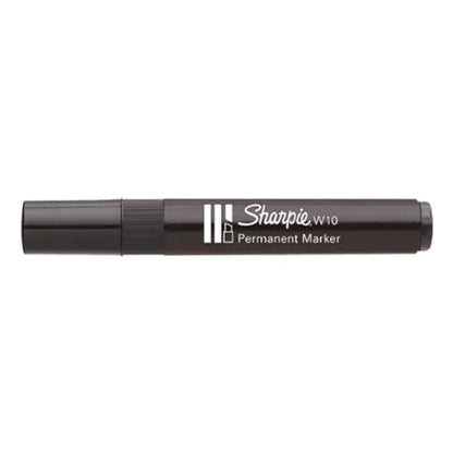 Sharpie W10 Black Chiseled Permanent Markers - Pack of 5