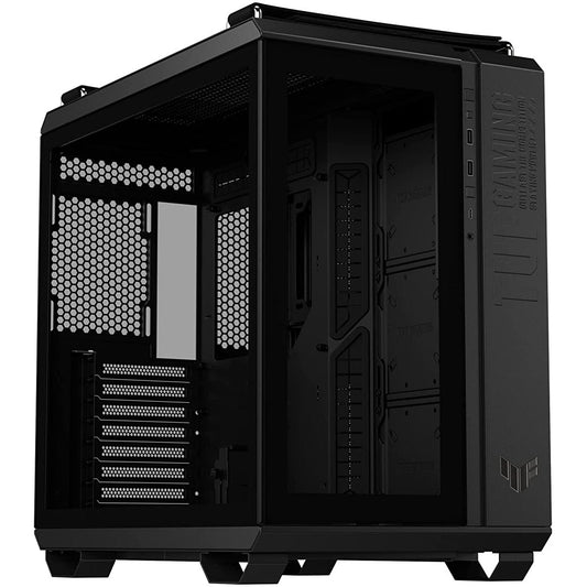 ASUS TUF GT502 Mid Tower Dual Chamber Design Independent Cooling Zones for The CPU & GPU Tool-Free Side Panels USB 3.2 Gen 2 Type-C - Black