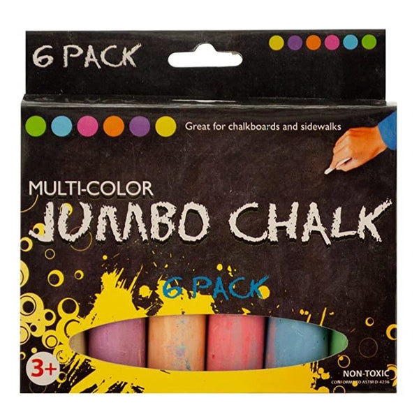 Colored Sidewalk Jumbo Chalk / Pack of 6
