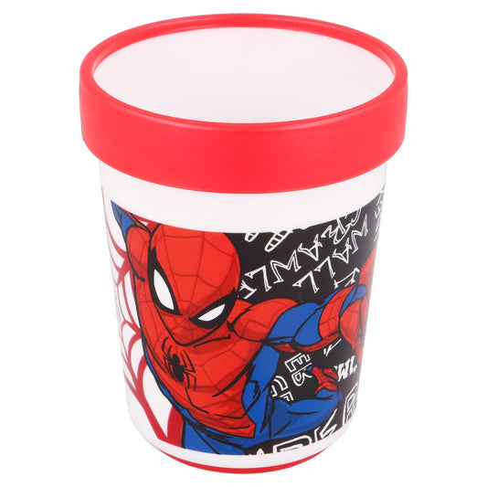 STOR NON SLIP BICOLOR PREMIUM TUMBLER 260 ML SPIDERMAN URBAN WEB