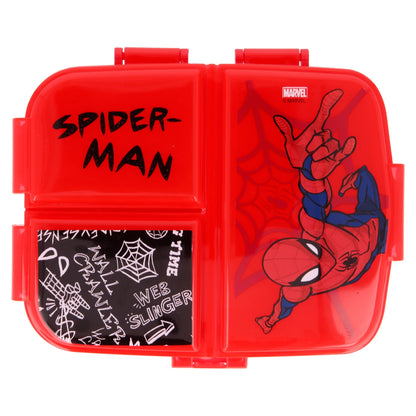 STOR XL MULTI COMPARTMENT RECTANGULAR SANDWICH BOX SPIDERMAN URBAN WEB