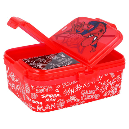 STOR XL MULTI COMPARTMENT RECTANGULAR SANDWICH BOX SPIDERMAN URBAN WEB