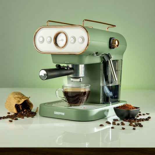 Geepas 3-in-1 Espresso Coffee Maker GCM41514 Green/white