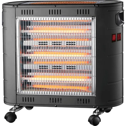 Matex Electric Heater, 2000 Watts, 3 Temperature Control Levels, Black