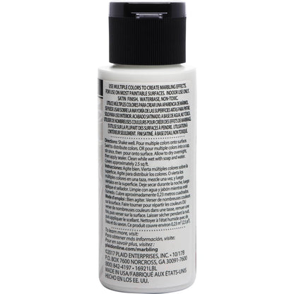 NEW Plaid Folk Art Marbling Pour On Marble Effect White 59ml