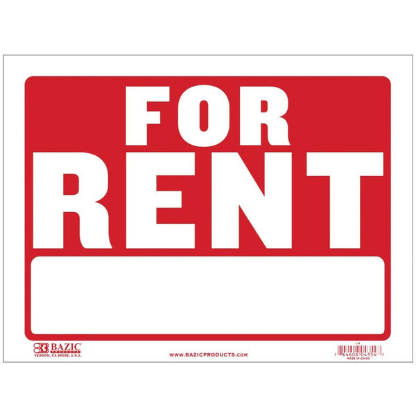 Bazic FOR RENT Info Signboard 40x30.5 cm