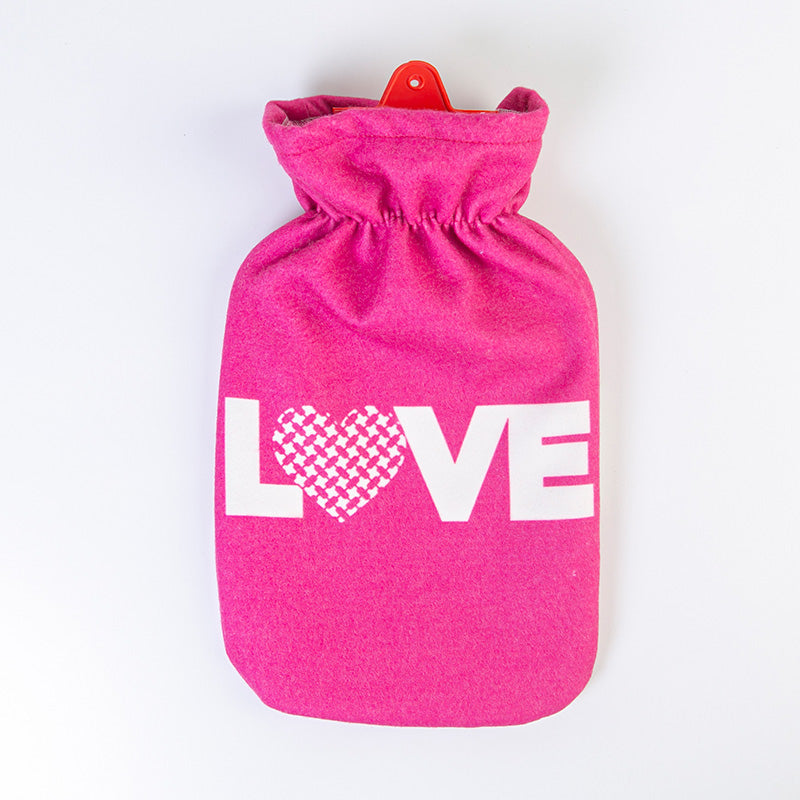 Heat pack with fabric cover - Love - Breast cancer