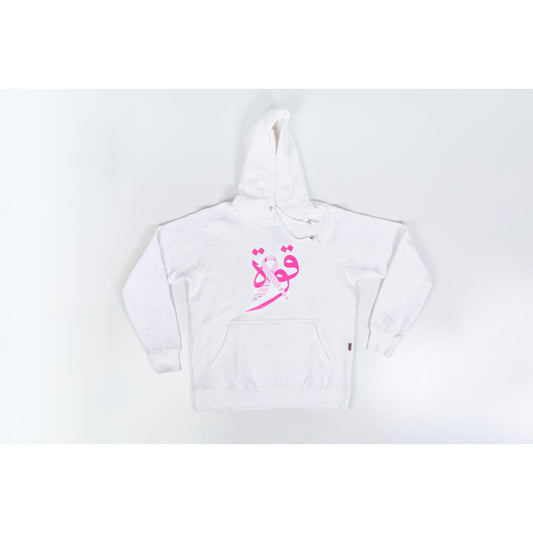 Hoodie in white color -   - Breast cancer