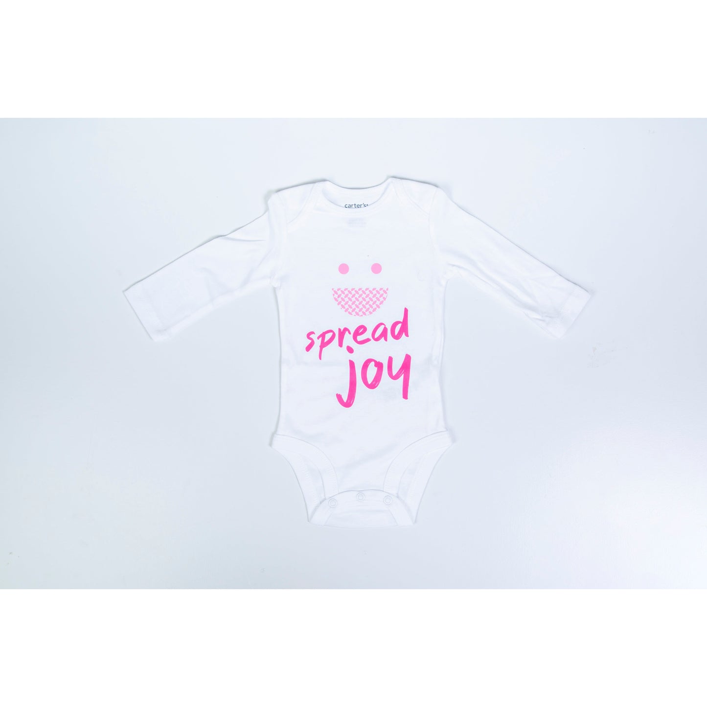 Onesie in white color - Spread joy  - Breast cancer
