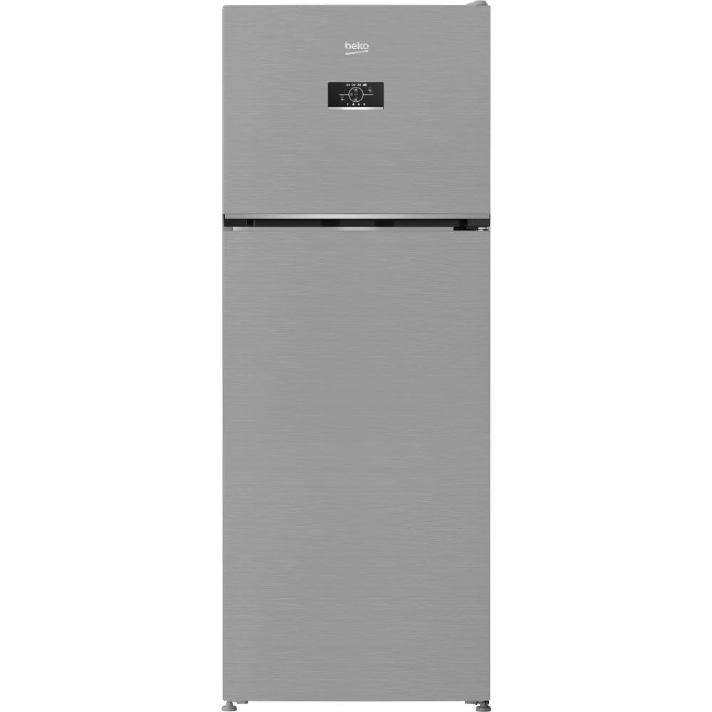 Beko Top Mount Fridge 477 Liter Silver A+ Harvest Fresh, Electronic Display Inverter (B3RDNE61HXB)