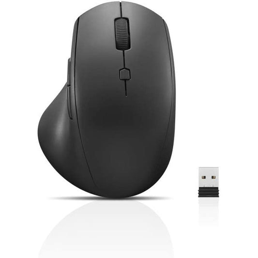 Lenovo 600 Wireless Media Mouse 3 Adjustable DPI 2-Speed Scroll Wheel Volume Buttons Red Optical Sensor