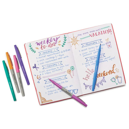 Paper Mate Flair Ultra Fine Felt Tip Pen 0.5mm - Assorted Fun Colors / Set of 4