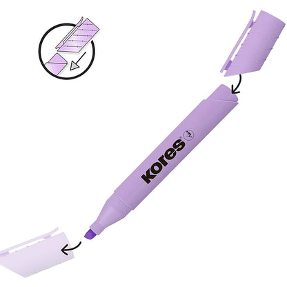 NEW Kores High Liner Plus Chiseled Pastel Highlighter - Set of 6