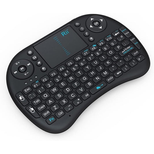 Rii i8 2.4GHz Wireless Touchpad Keyboard Mouse for All Devices, Black (RT-MWK-08)