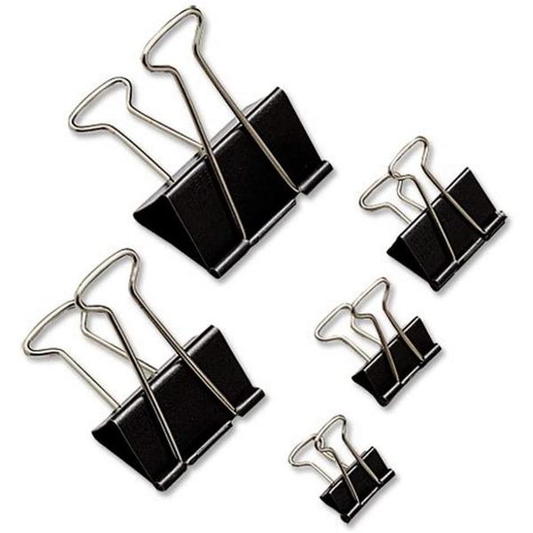 Fold Back Clips - Box of 12 - Black - 25mm